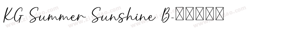 KG Summer Sunshine B字体转换